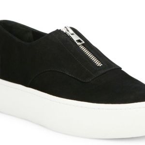 Vince Warner Zip Suede Platform Sneakers